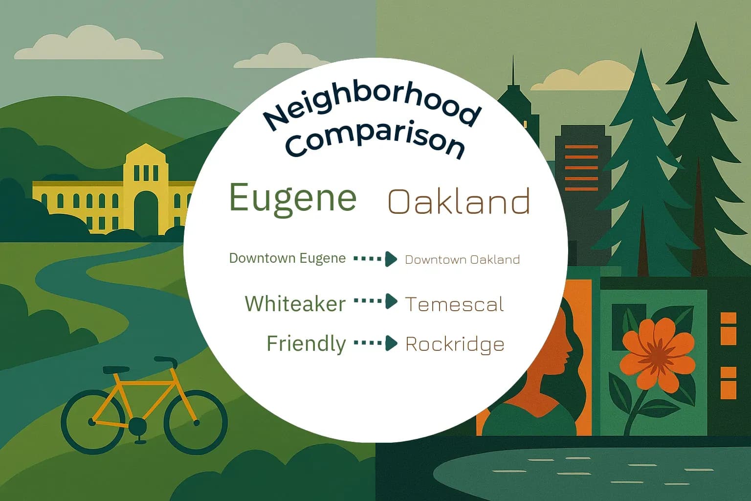 Eugene vs Oakland Neighborhood Comparison