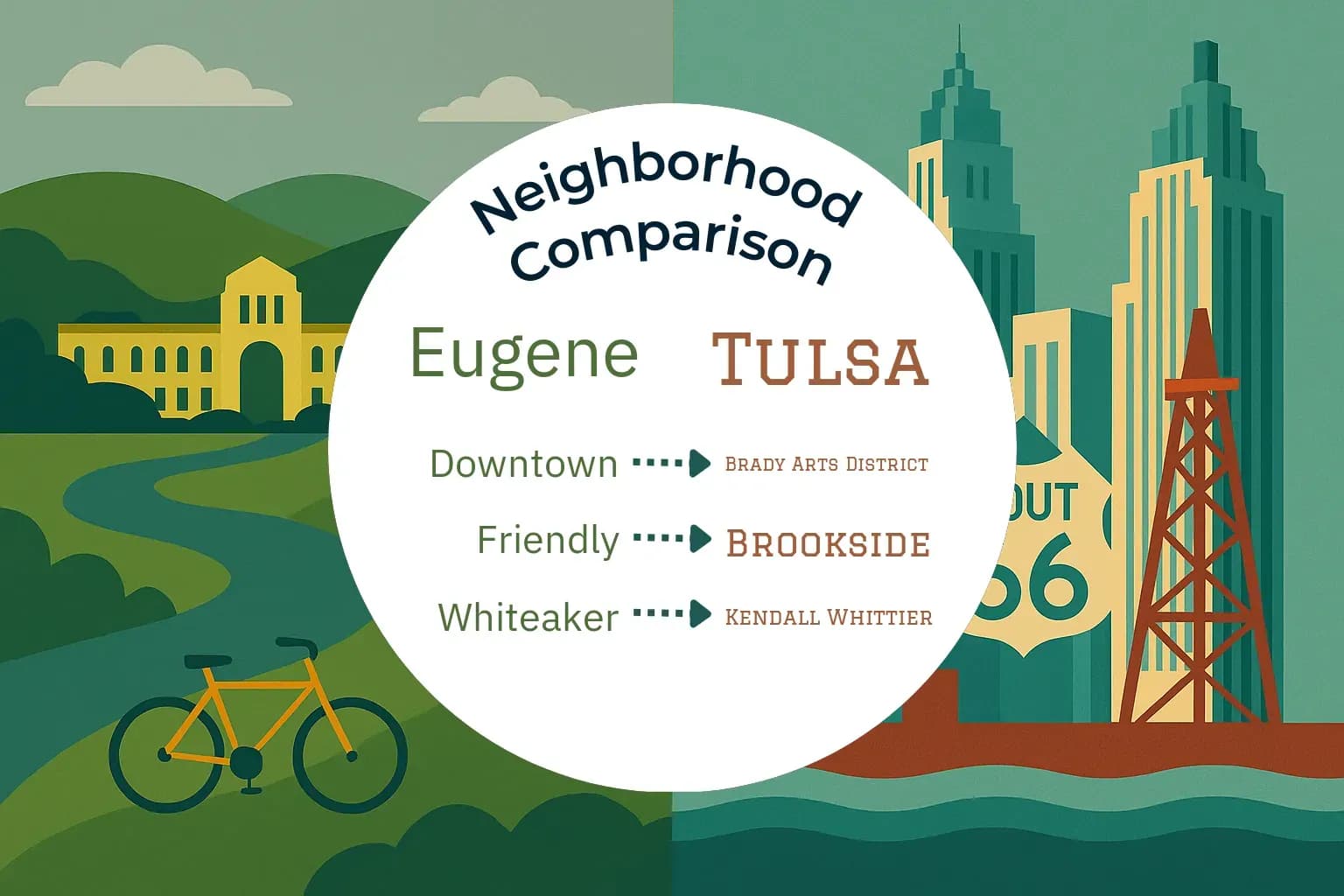 Eugene vs Tulsa Neighborhood Comparison
