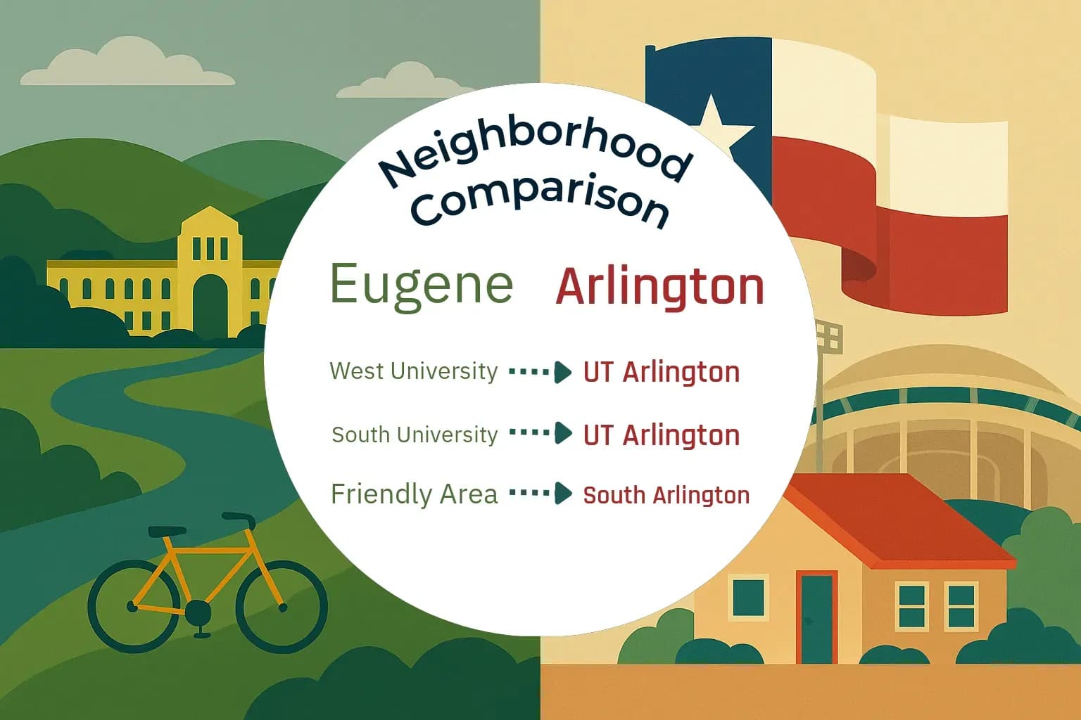 Eugene vs Arlington Neighborhood Comparison