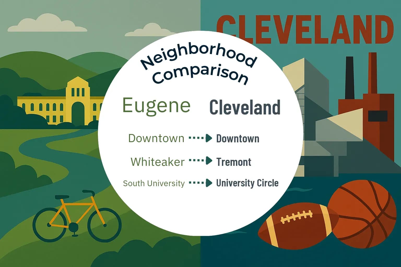 Eugene vs Cleveland Neighborhood Comparison