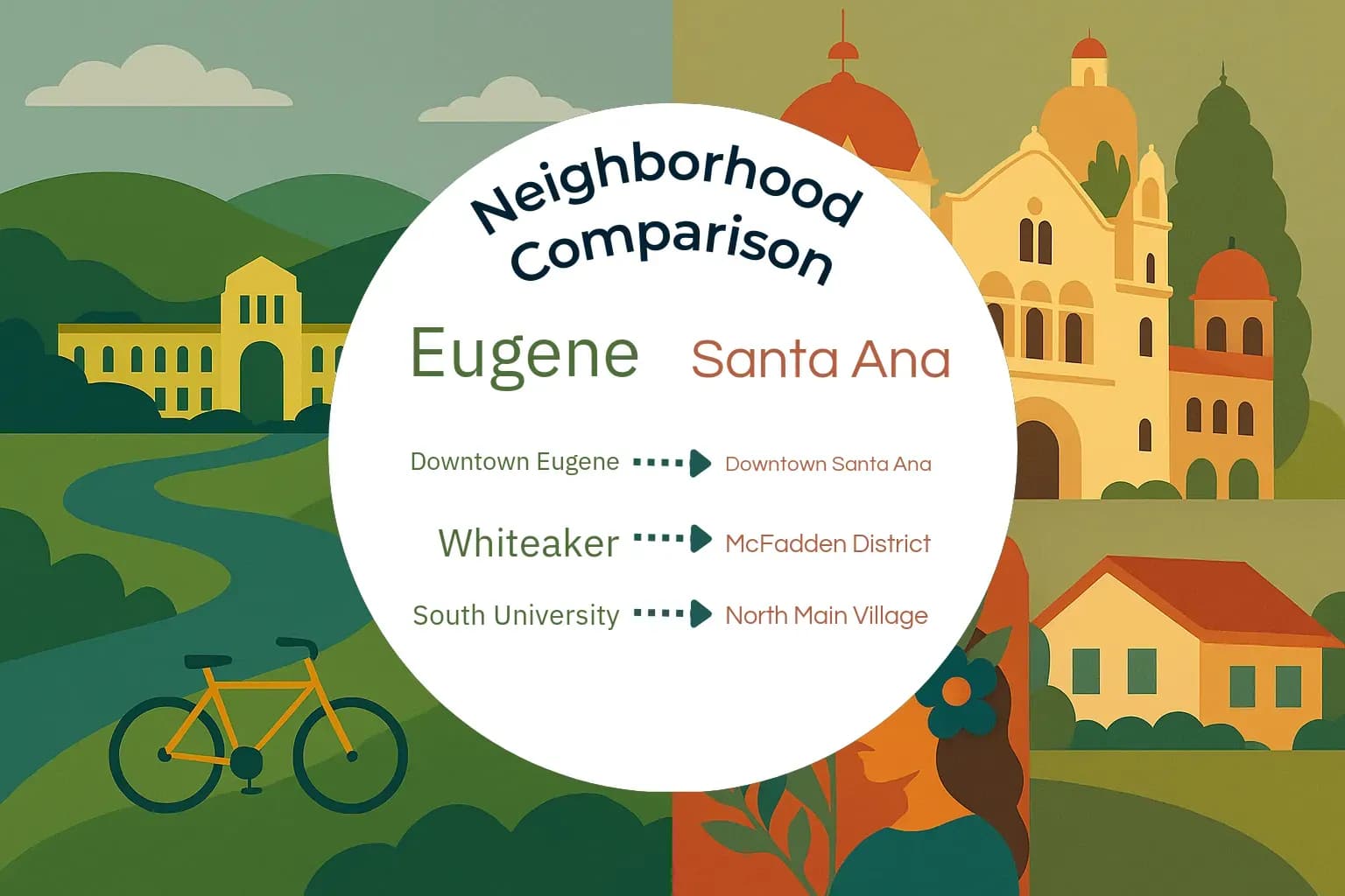 Eugene vs Santa Ana Neighborhood Comparison