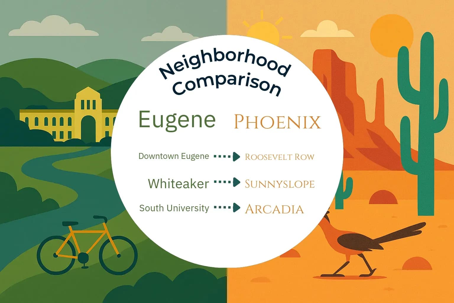 Eugene vs Phoenix Neighborhood Comparison
