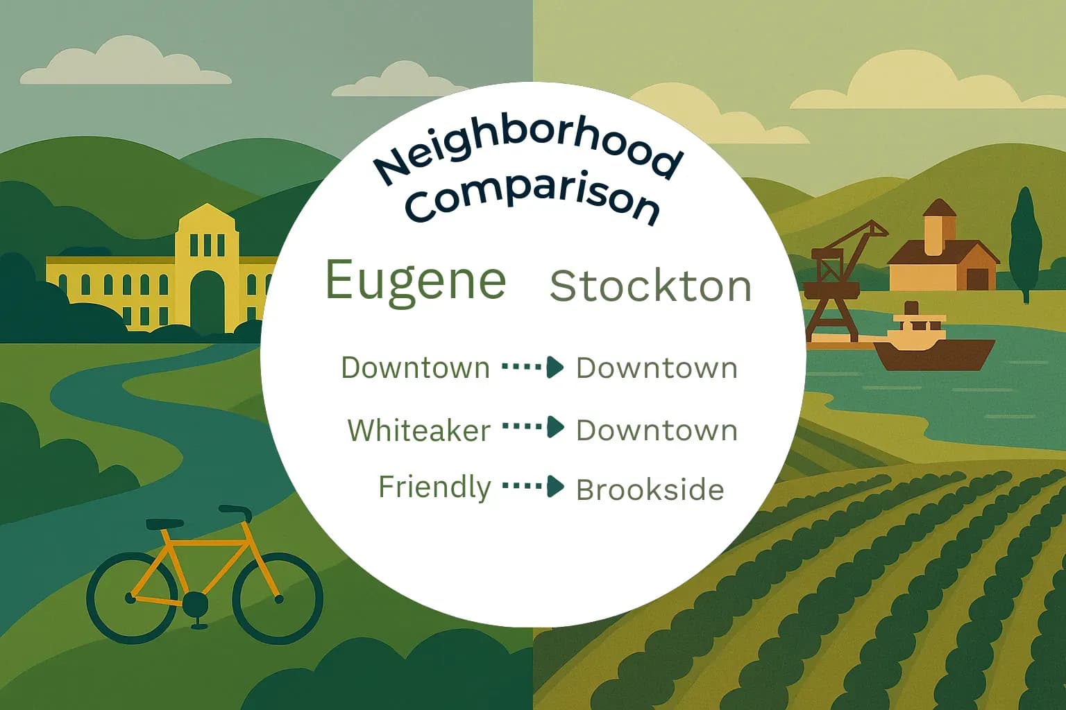 Eugene vs Stockton Neighborhood Comparison