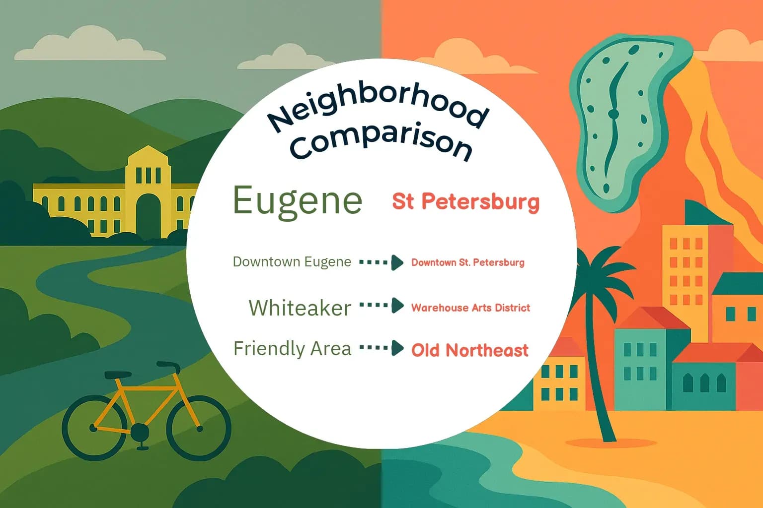 Eugene vs St. Petersburg Neighborhood Comparison