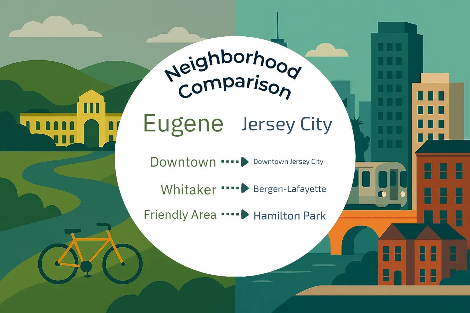 Eugene vs Jersey City Neighborhood Comparison