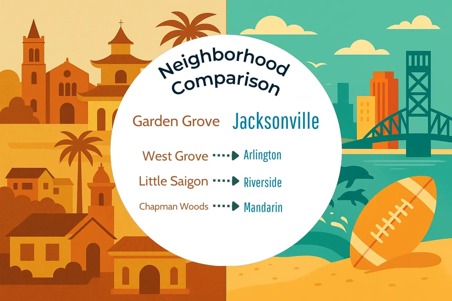 Garden Grove vs Jacksonville Neighborhood Comparison
