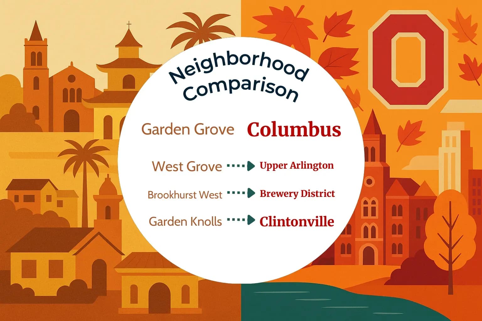 Garden Grove vs Columbus Neighborhood Comparison