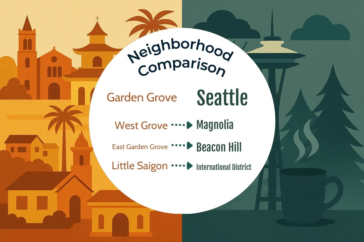 Garden Grove vs Seattle Neighborhood Comparison