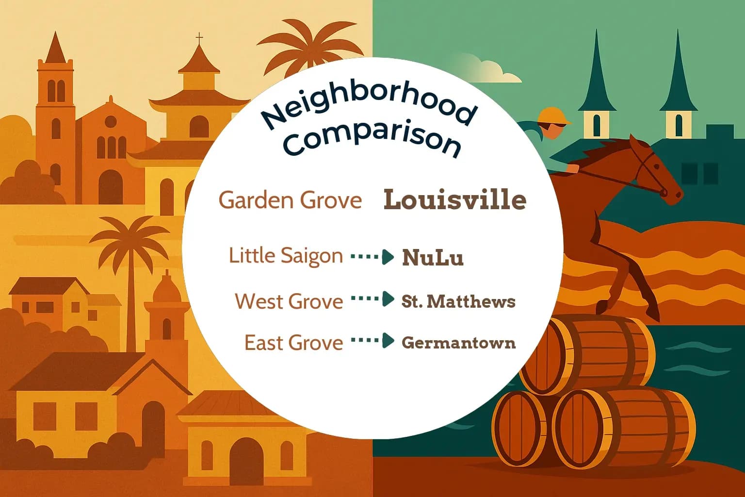 Garden Grove vs Louisville Neighborhood Comparison