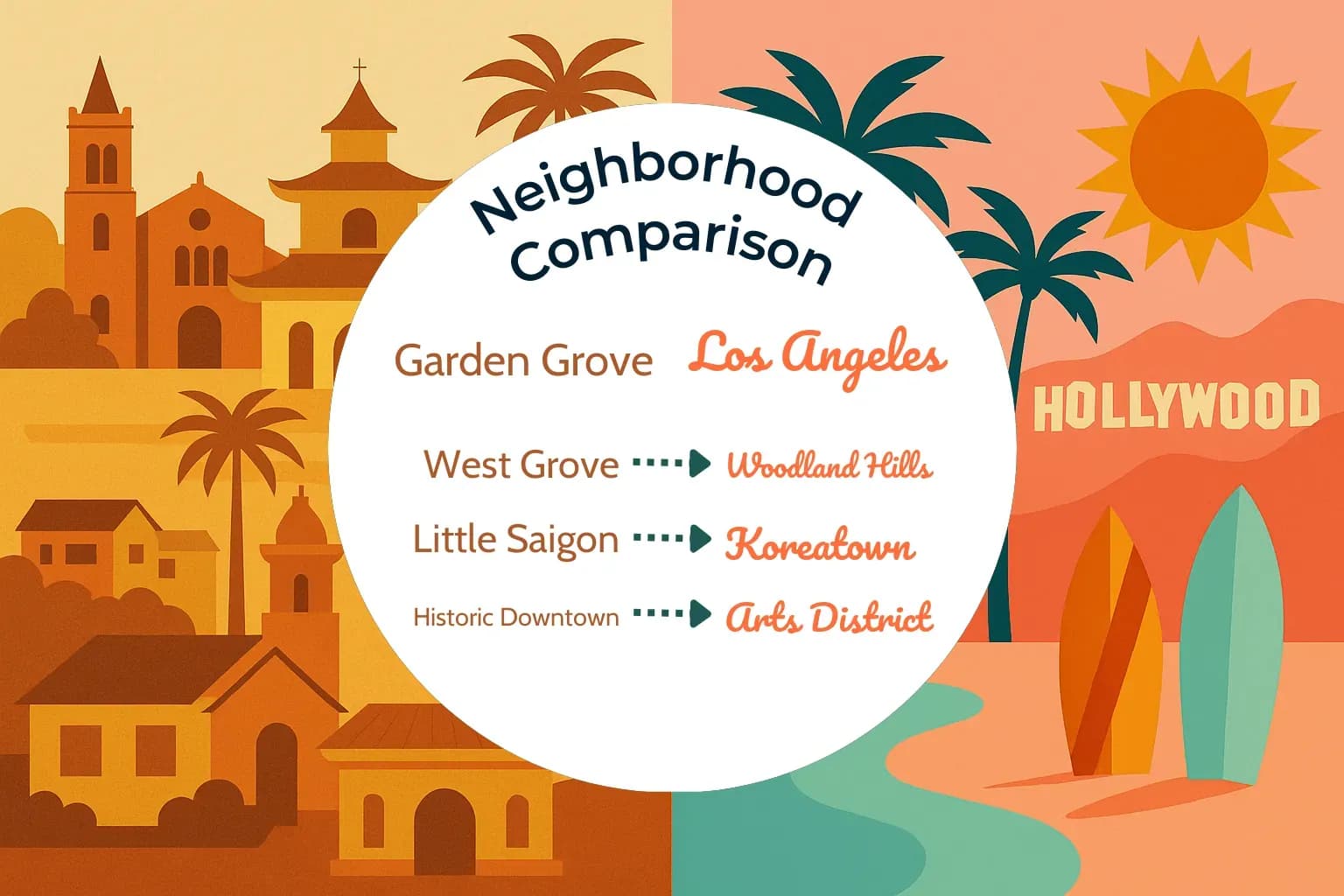 Garden Grove vs Los Angeles Neighborhood Comparison