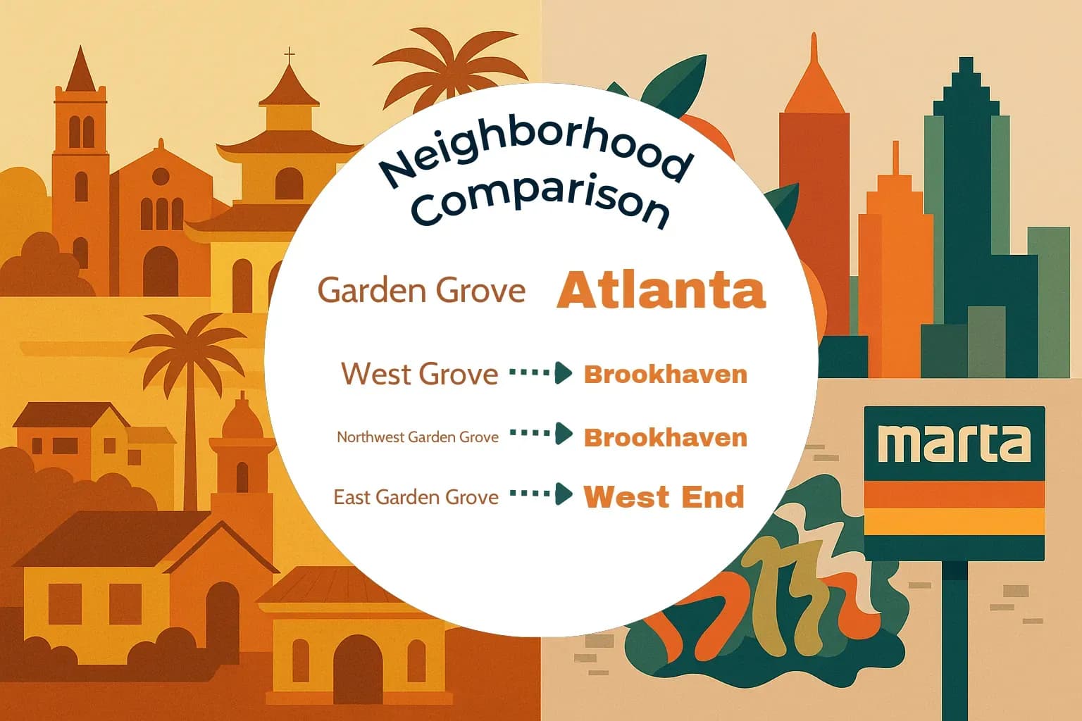 Garden Grove vs Atlanta Neighborhood Comparison