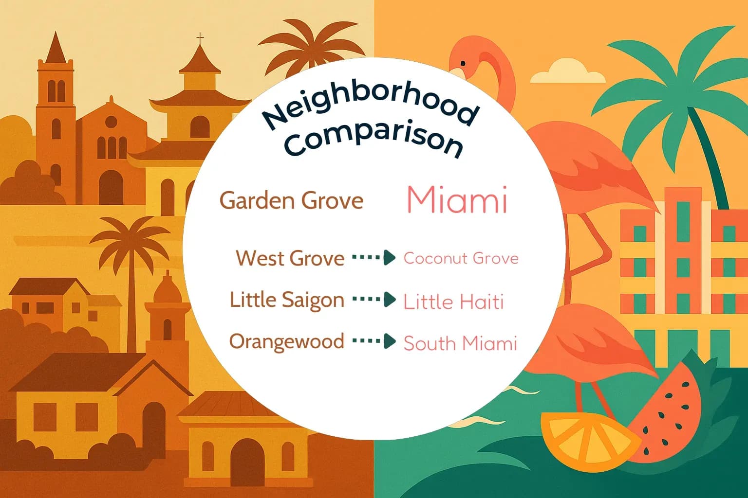 Garden Grove vs Miami Neighborhood Comparison