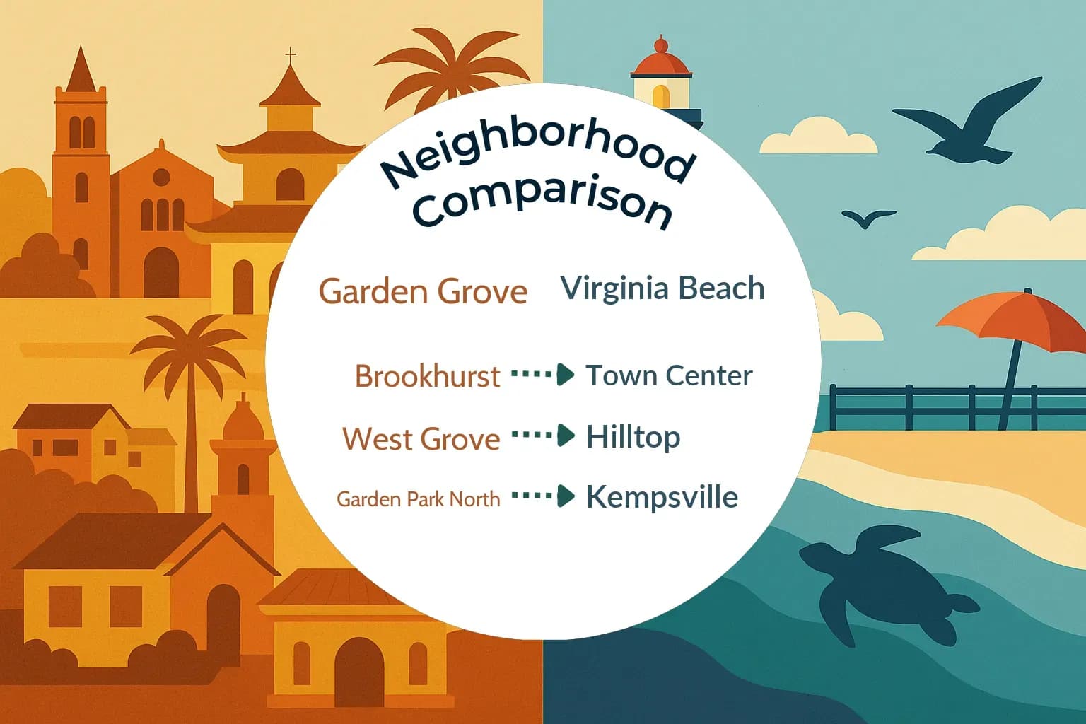 Garden Grove vs Virginia Beach Neighborhood Comparison