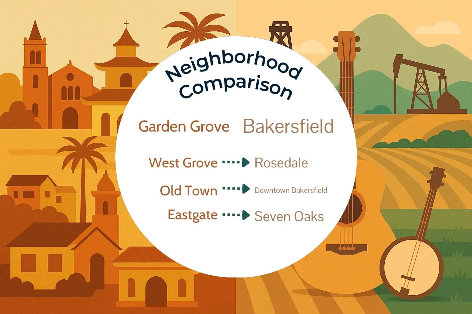 Garden Grove vs Bakersfield Neighborhood Comparison