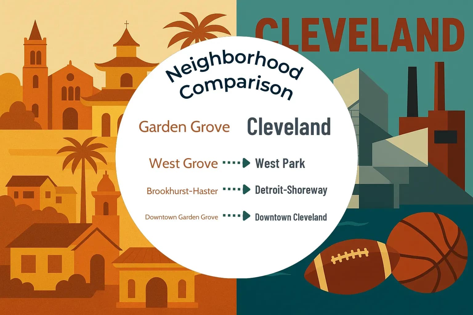 Garden Grove vs Cleveland Neighborhood Comparison