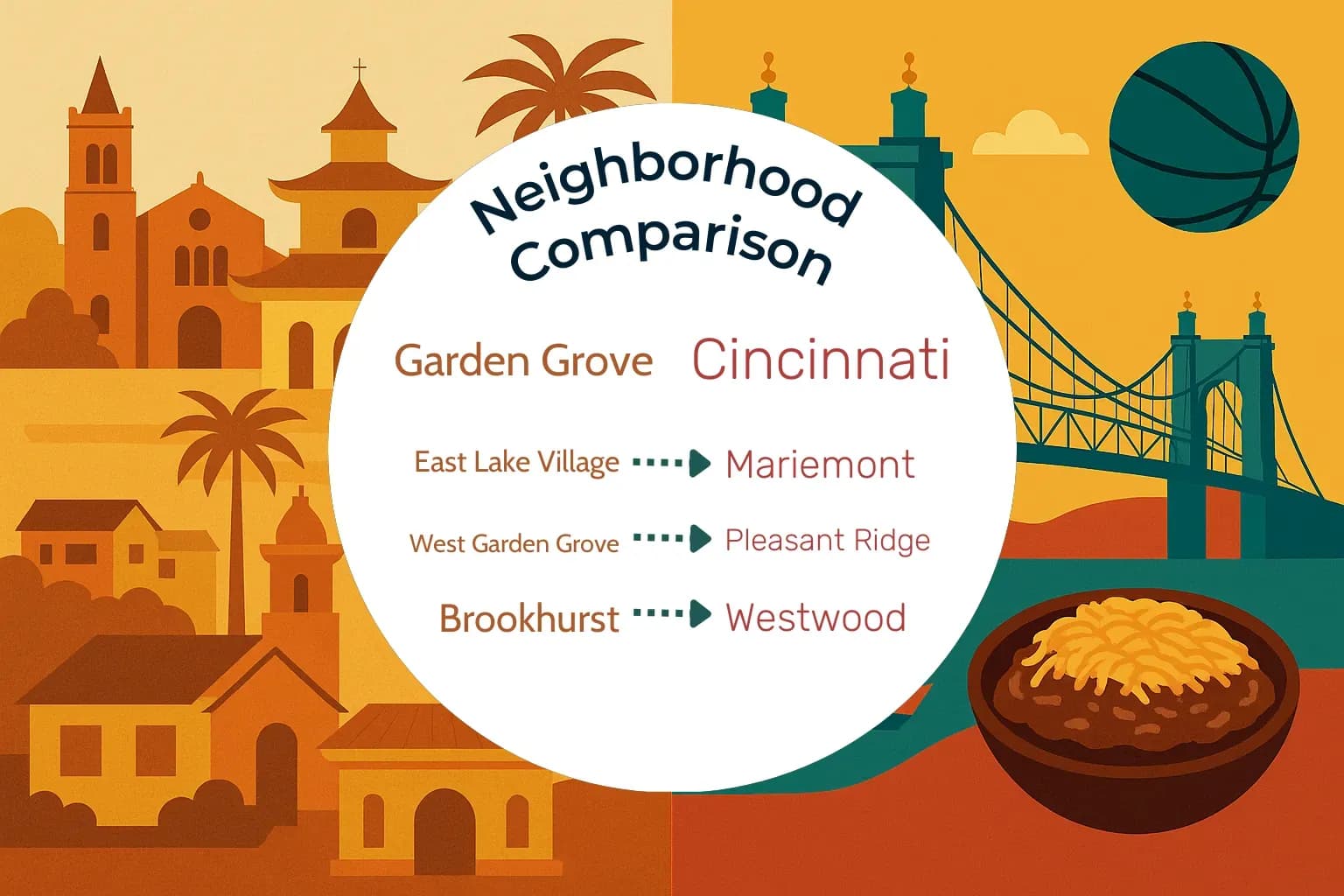 Garden Grove vs Cincinnati Neighborhood Comparison