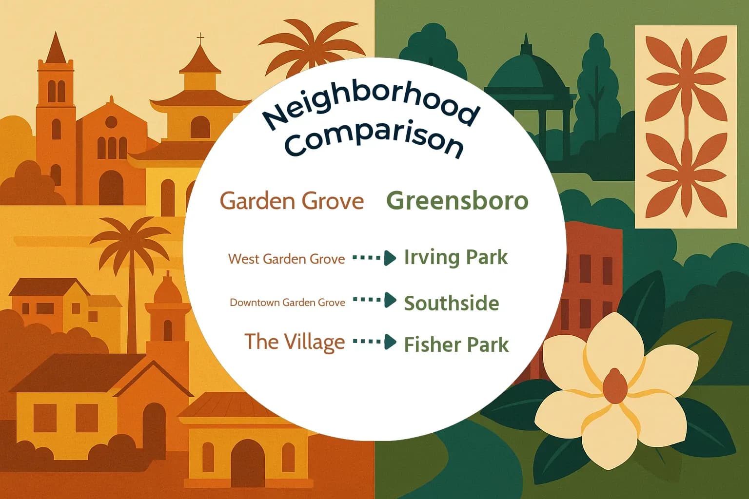 Garden Grove vs Greensboro Neighborhood Comparison