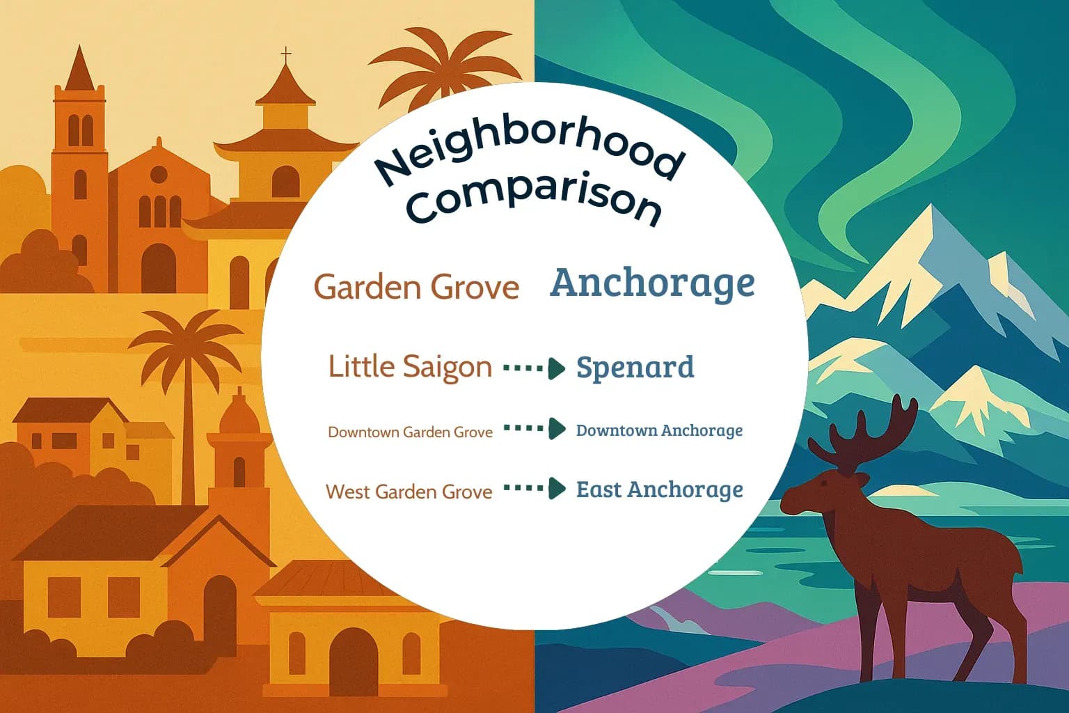 Garden Grove vs Anchorage Neighborhood Comparison