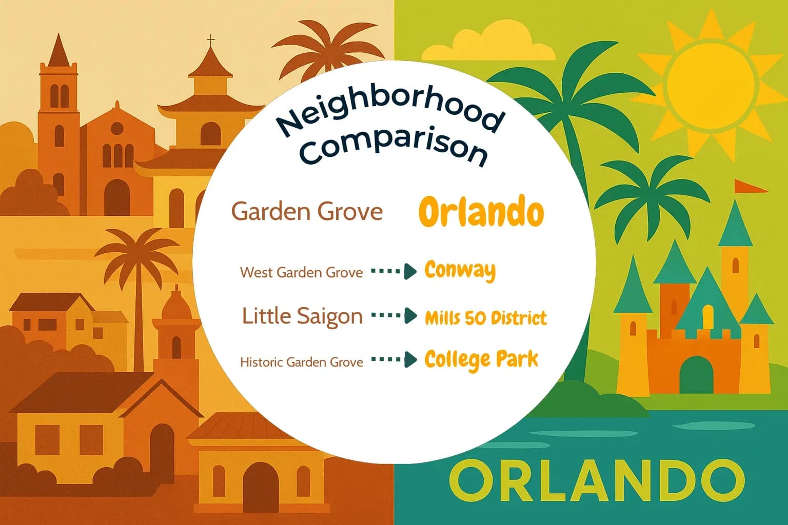 Garden Grove vs Orlando Neighborhood Comparison