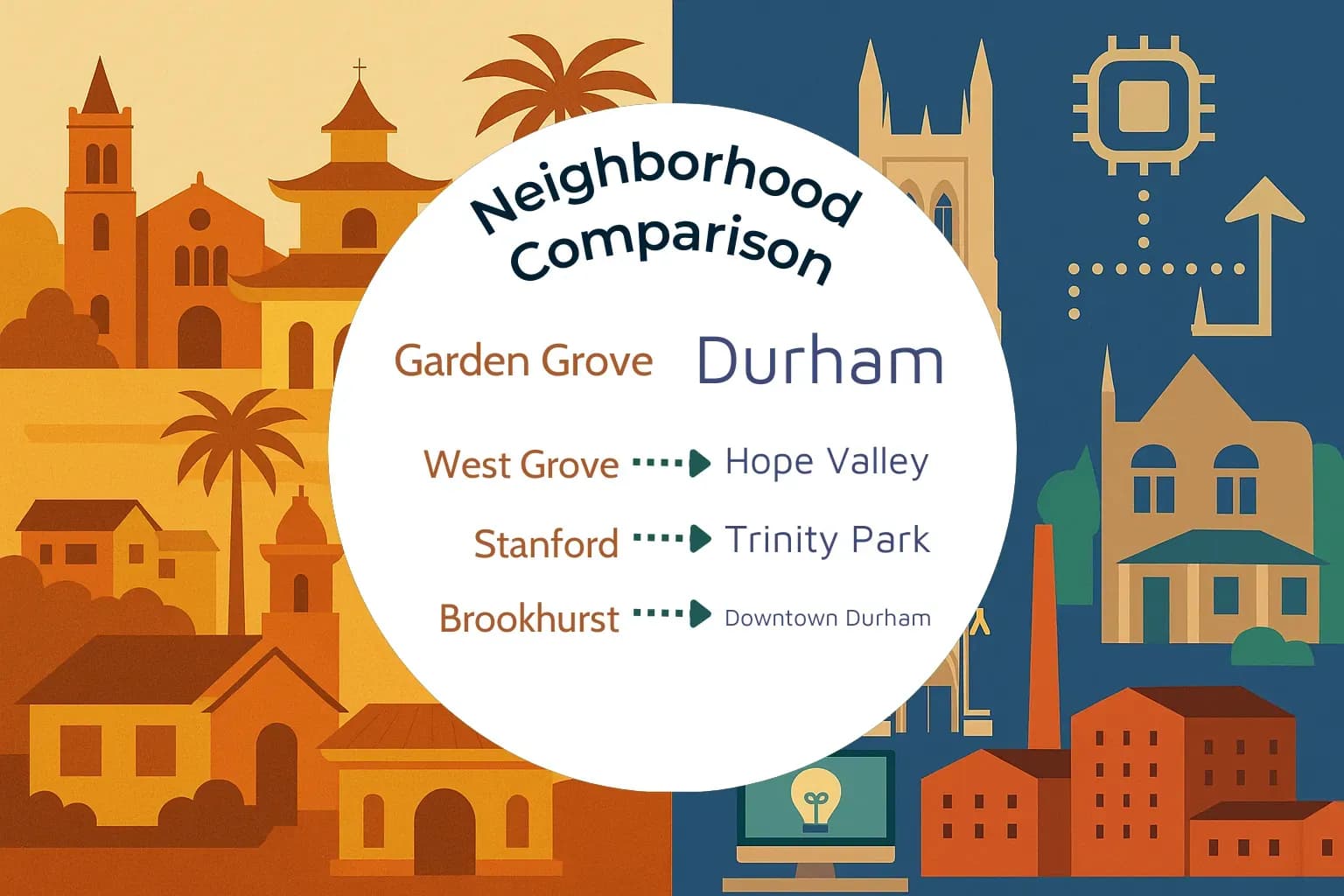 Garden Grove vs Durham Neighborhood Comparison