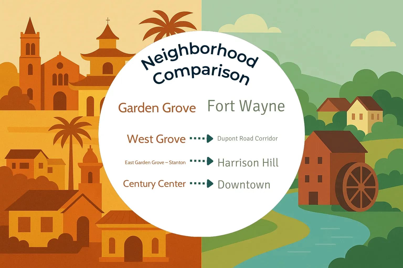 Garden Grove vs Fort Wayne Neighborhood Comparison