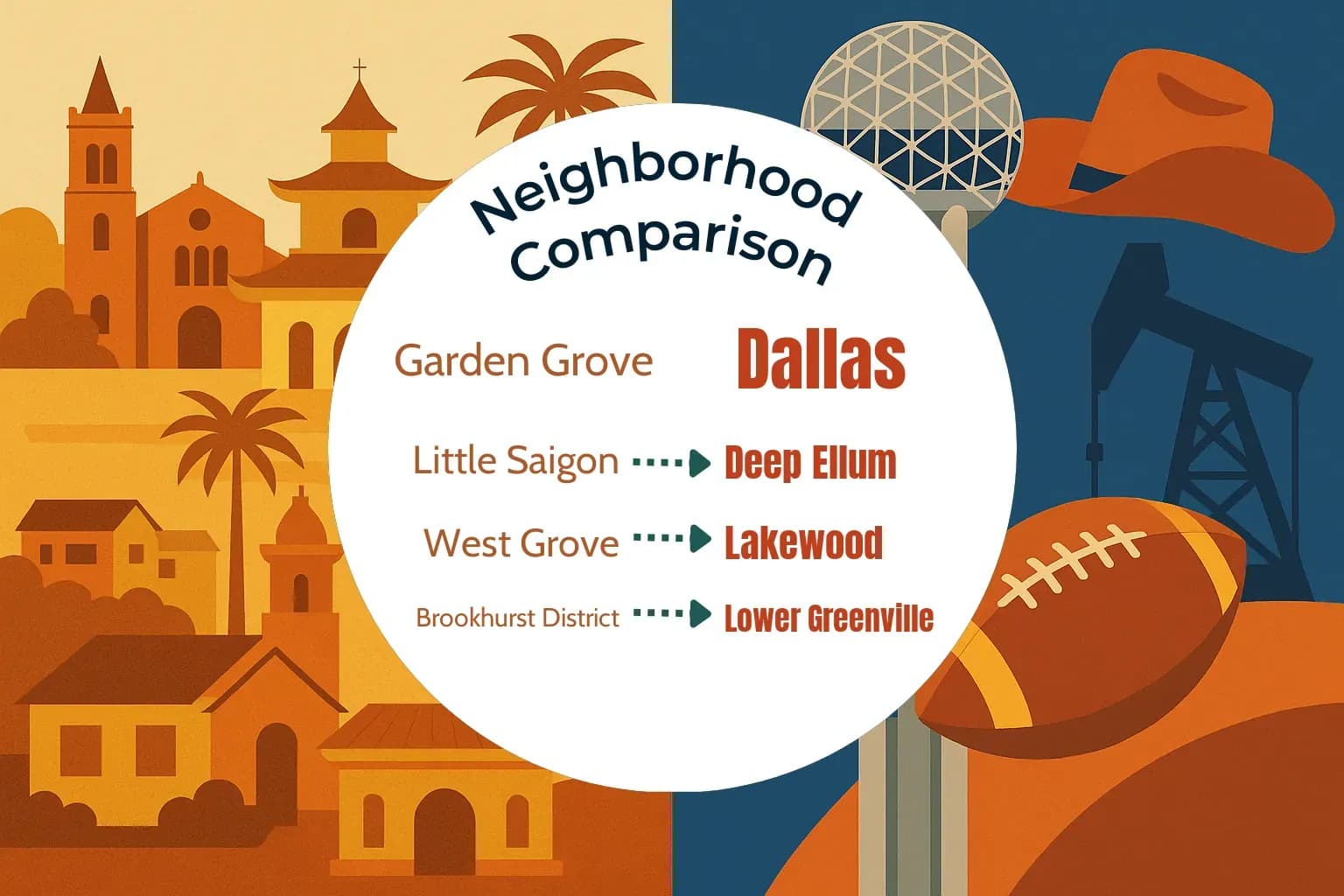 Garden Grove vs Dallas Neighborhood Comparison