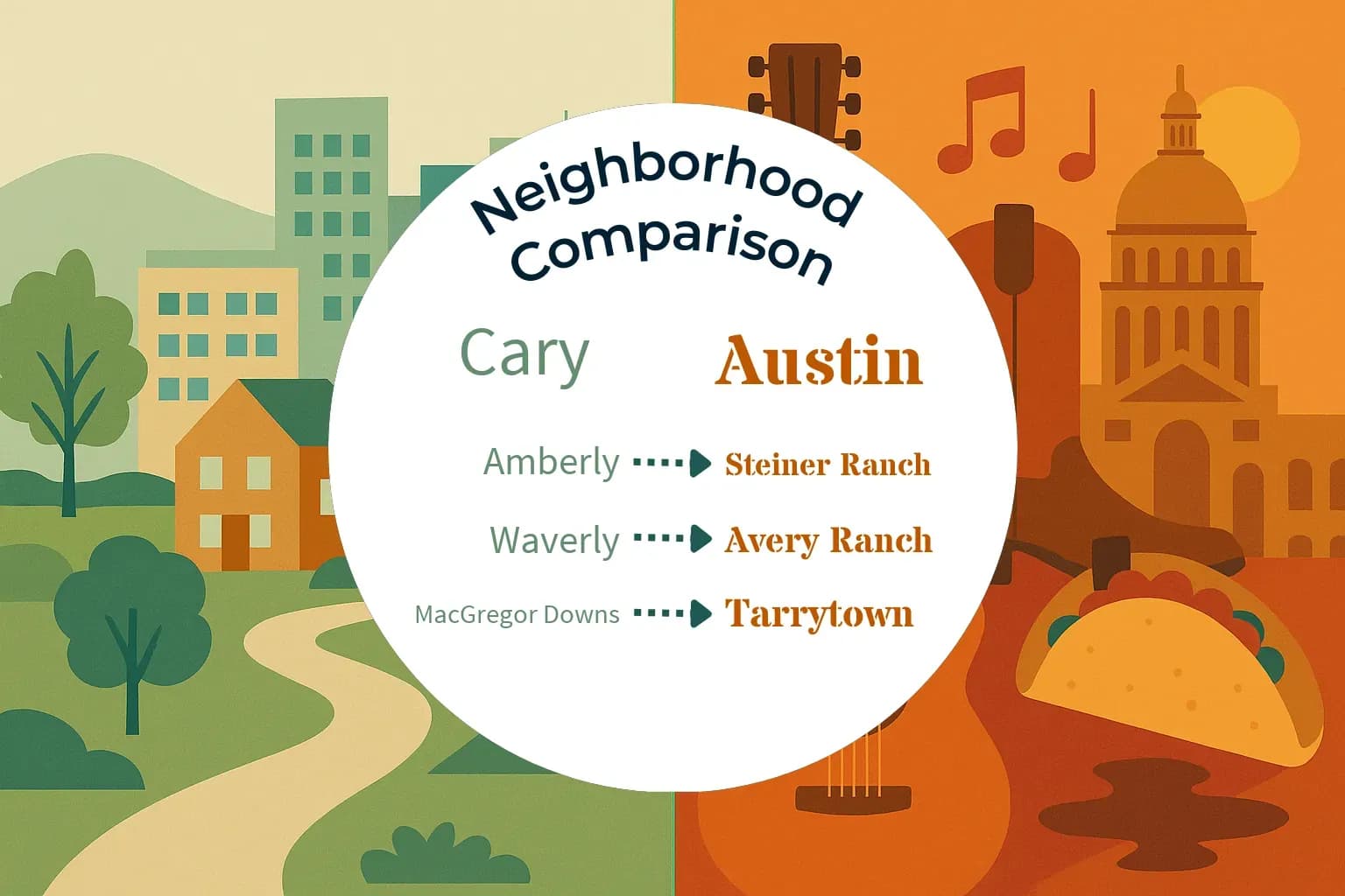 Cary vs Austin Neighborhood Comparison