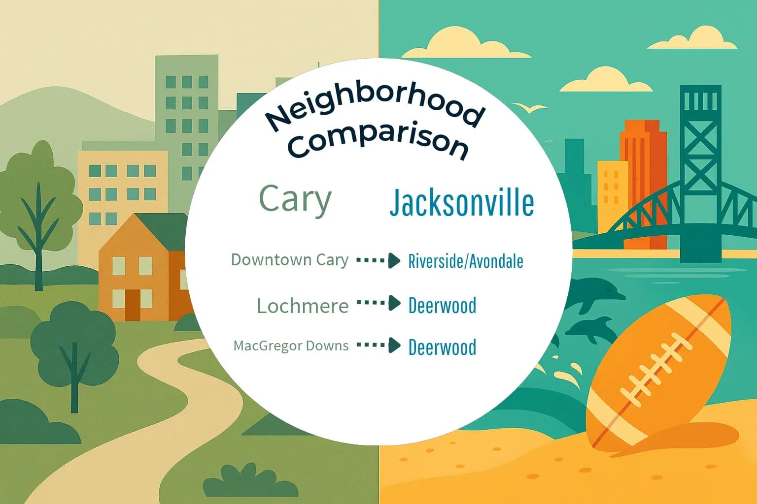 Cary vs Jacksonville Neighborhood Comparison