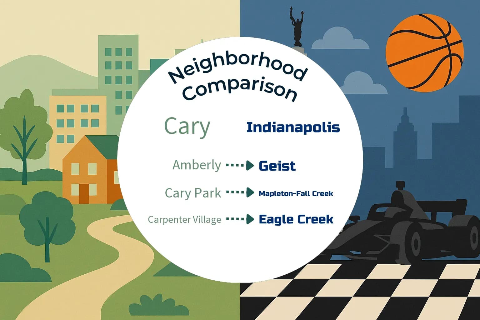 Cary vs Indianapolis Neighborhood Comparison