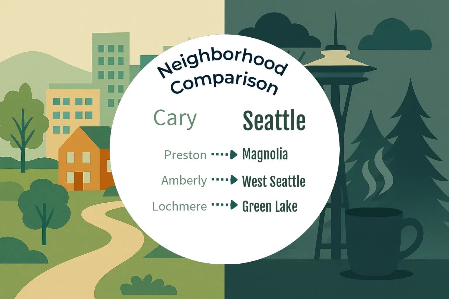 Cary vs Seattle Neighborhood Comparison