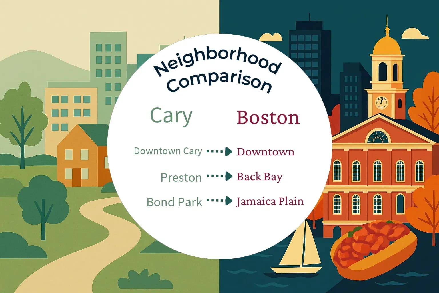 Cary vs Boston Neighborhood Comparison