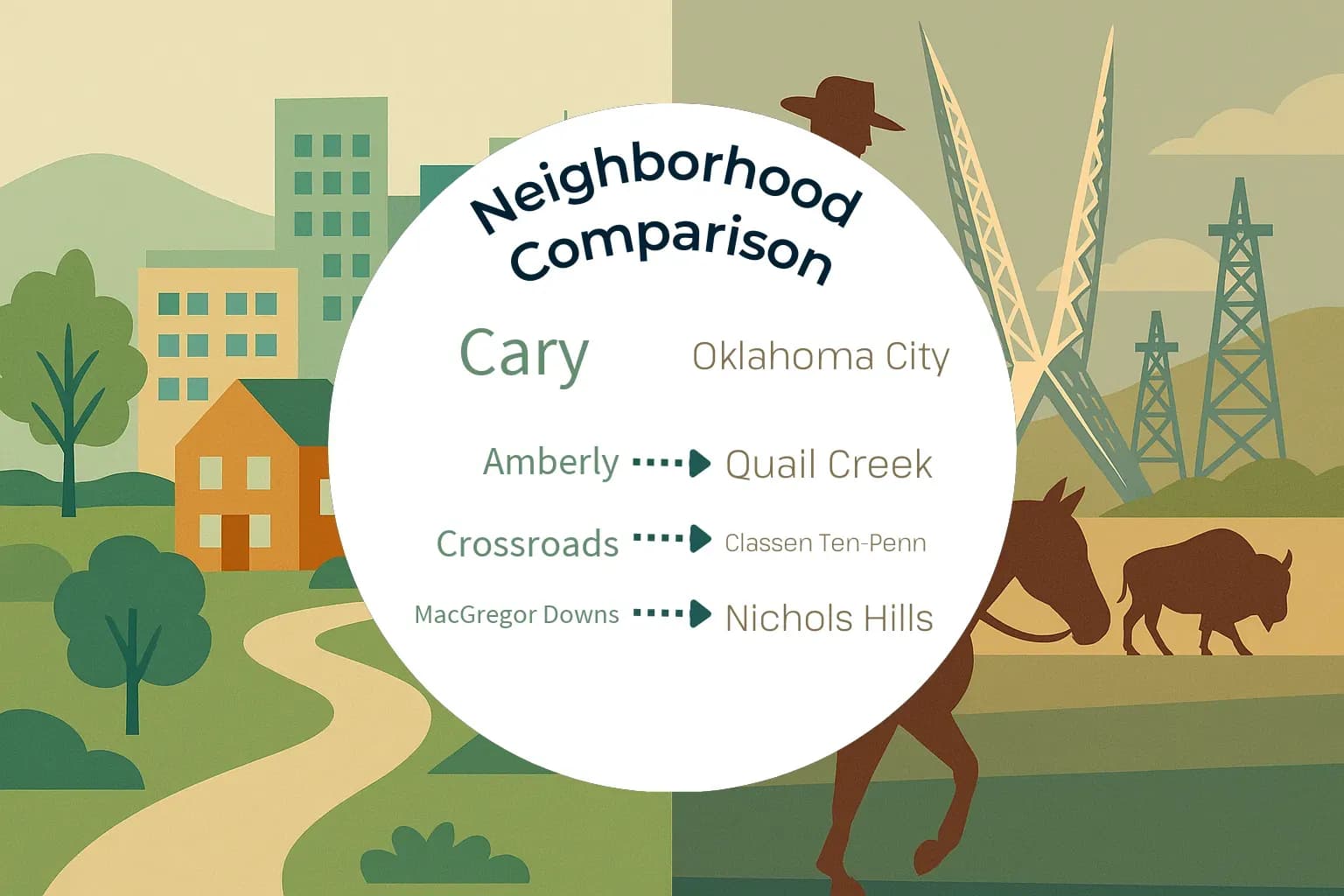 Cary vs Oklahoma City Neighborhood Comparison