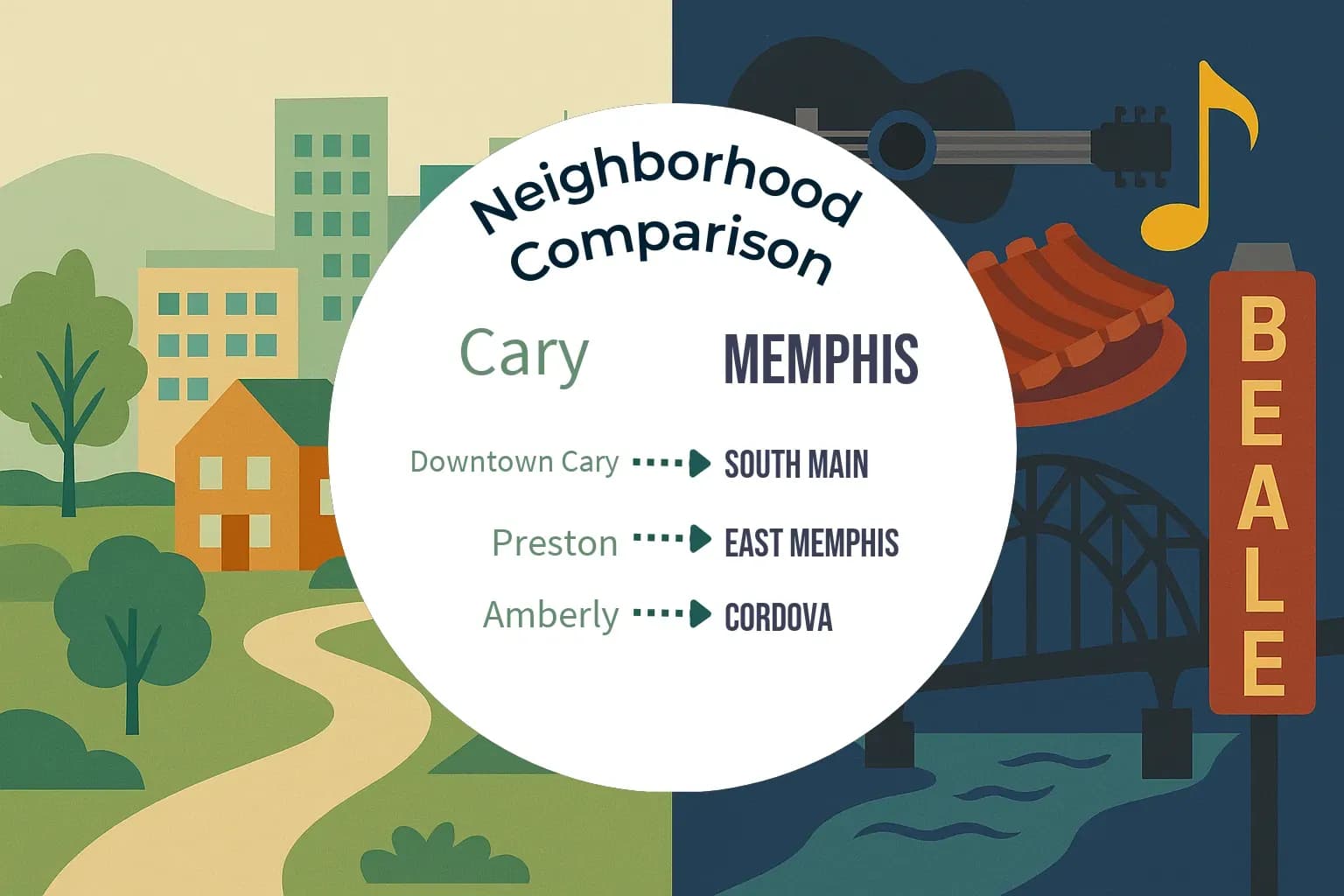 Cary vs Memphis Neighborhood Comparison