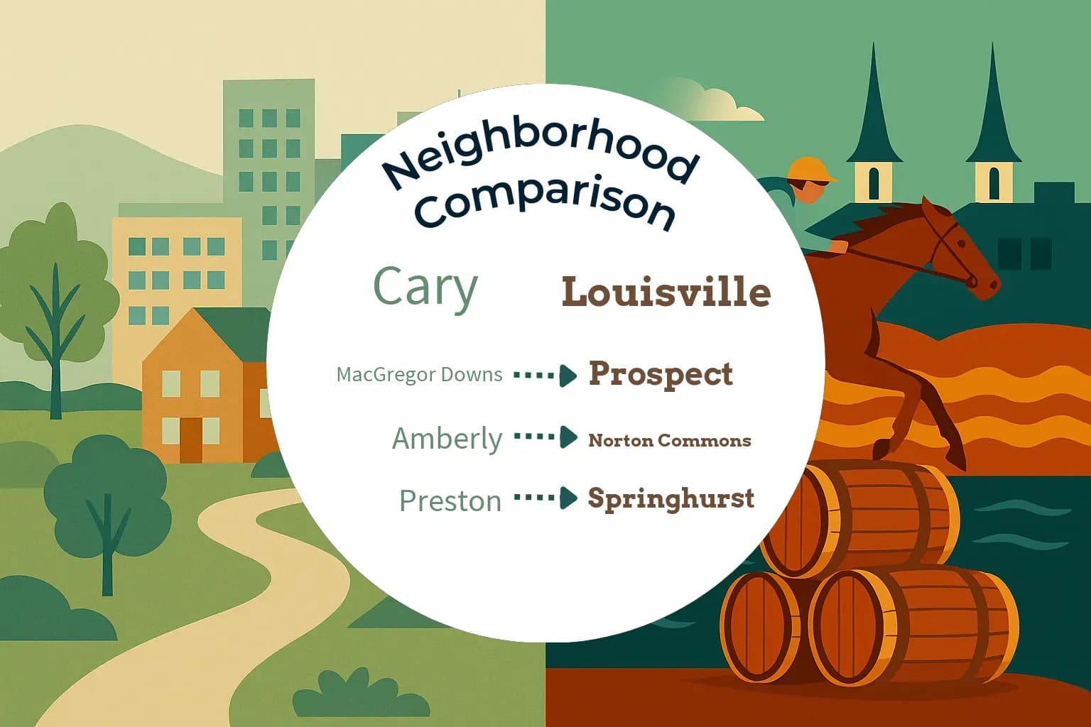 Cary vs Louisville Neighborhood Comparison