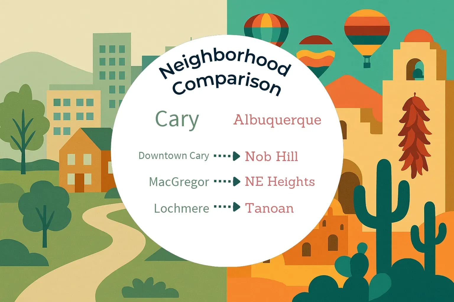 Cary vs Albuquerque Neighborhood Comparison