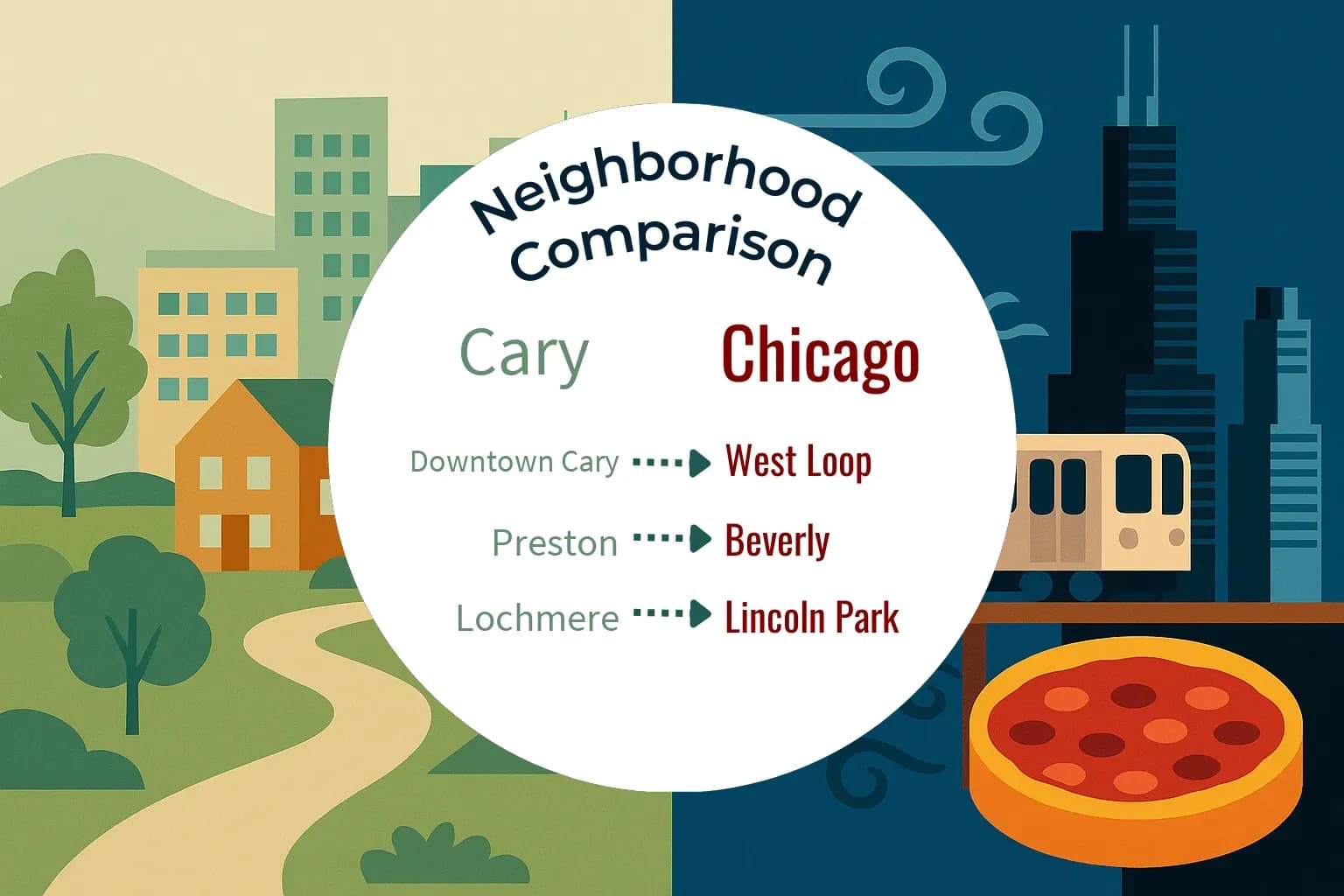 Cary vs Chicago Neighborhood Comparison