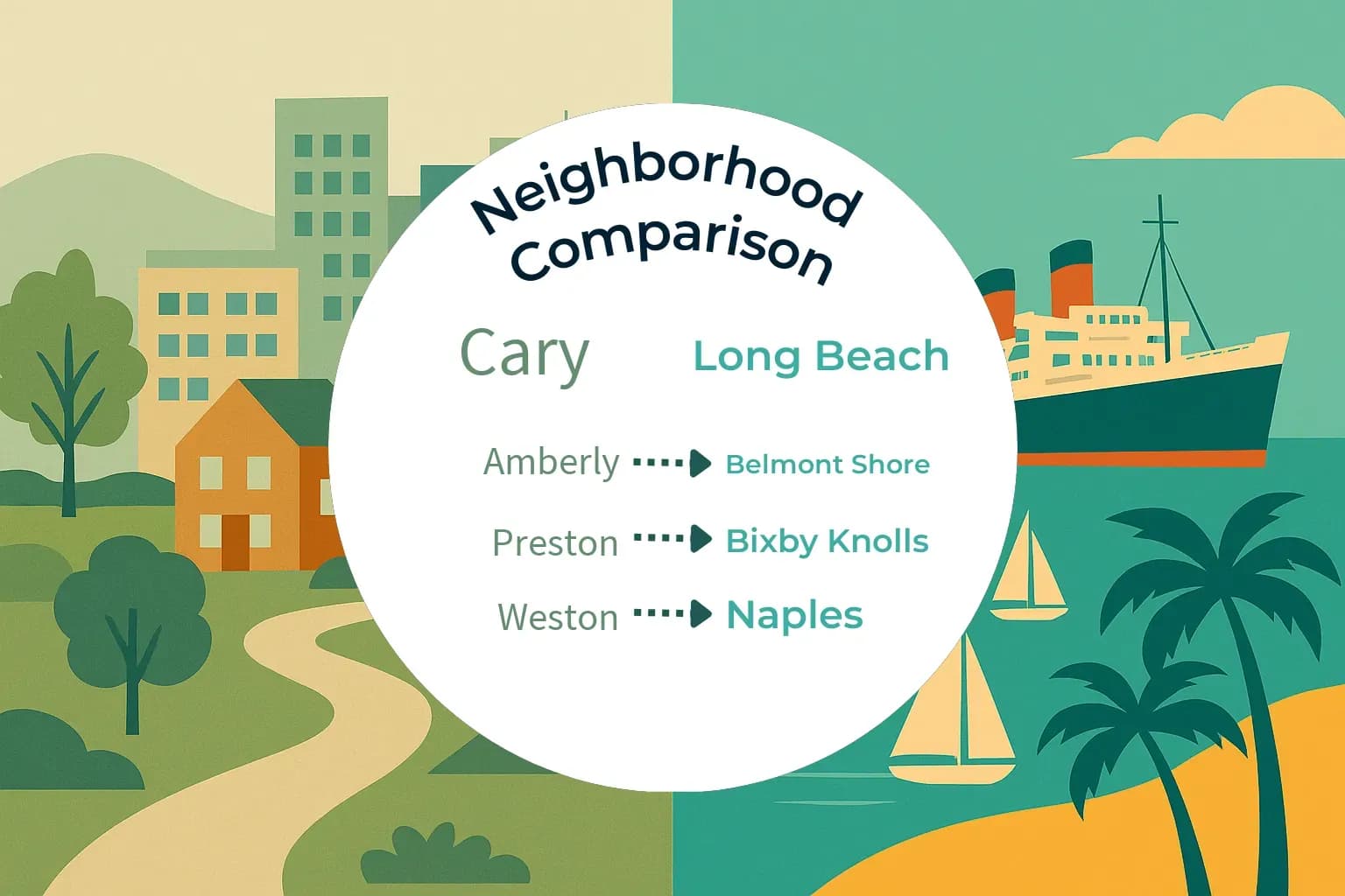 Cary vs Long Beach Neighborhood Comparison