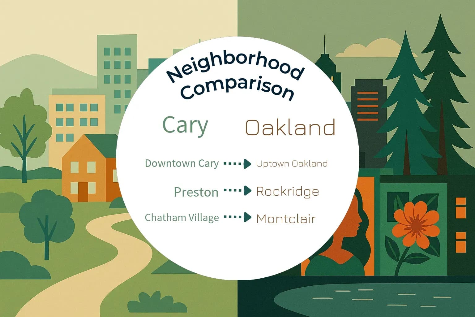 Cary vs Oakland Neighborhood Comparison