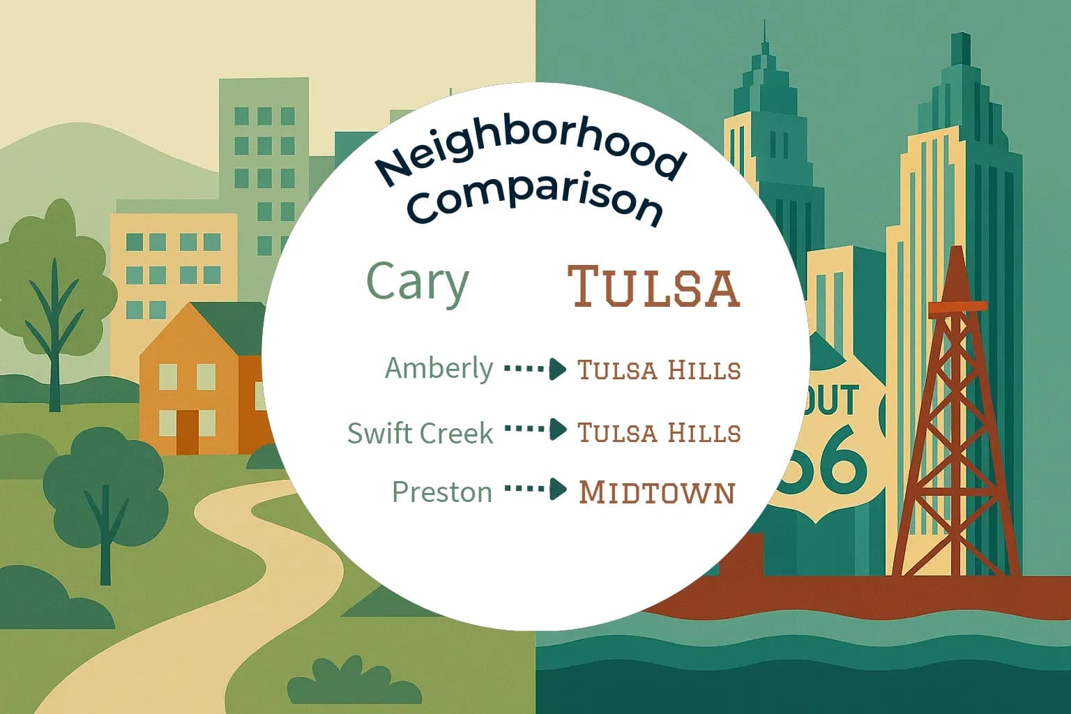 Cary vs Tulsa Neighborhood Comparison