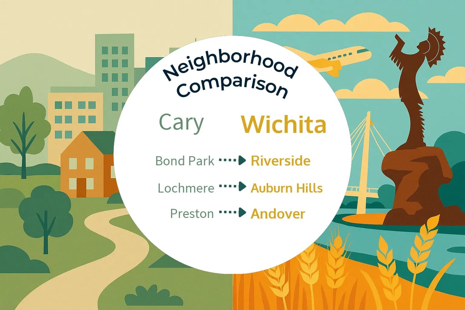 Cary vs Wichita Neighborhood Comparison