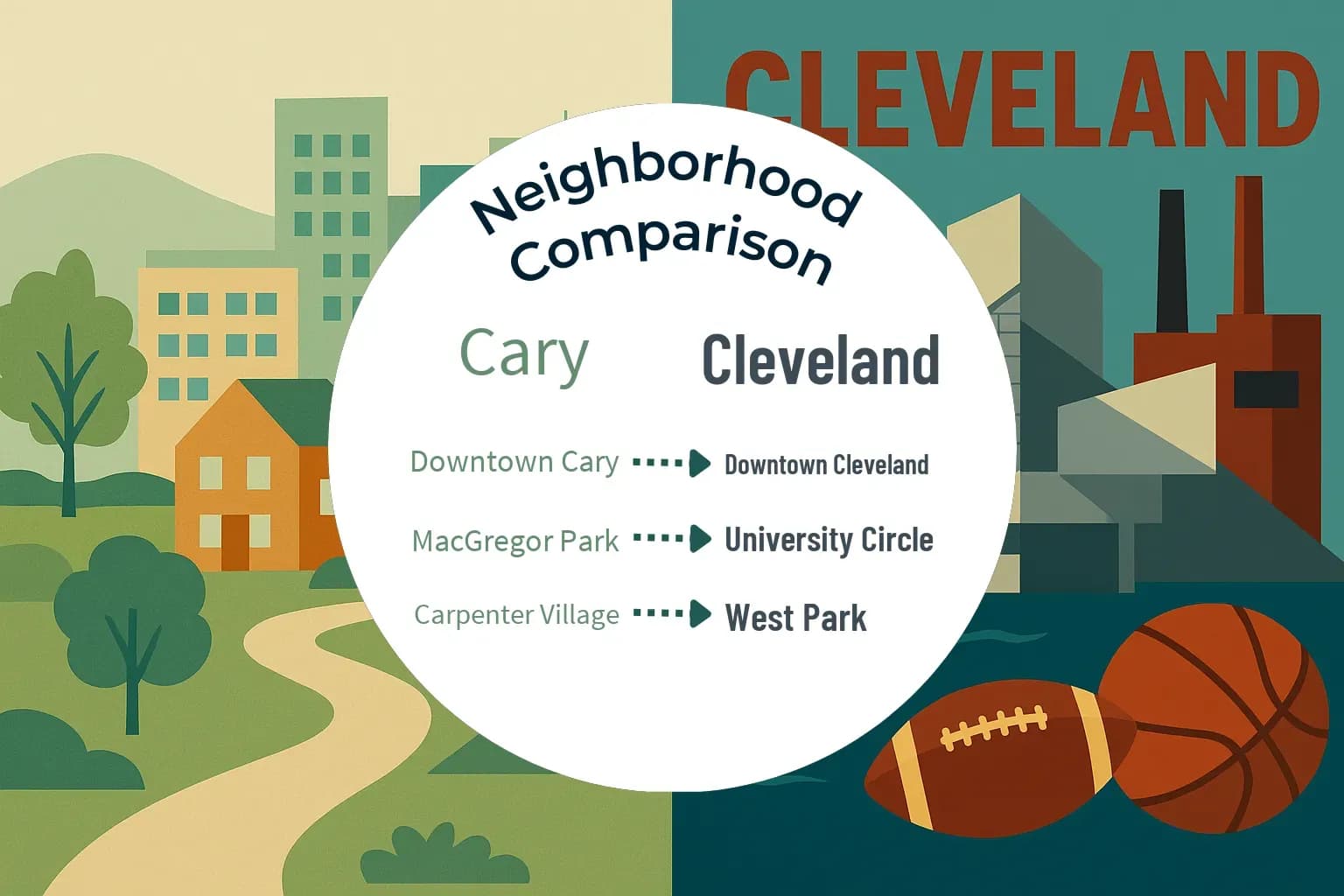 Cary vs Cleveland Neighborhood Comparison