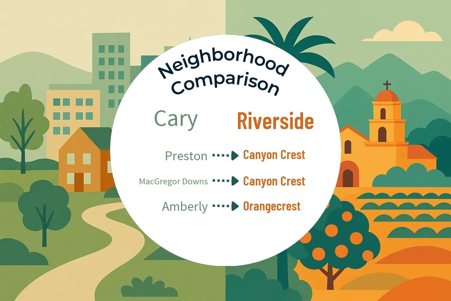 Cary vs Riverside Neighborhood Comparison