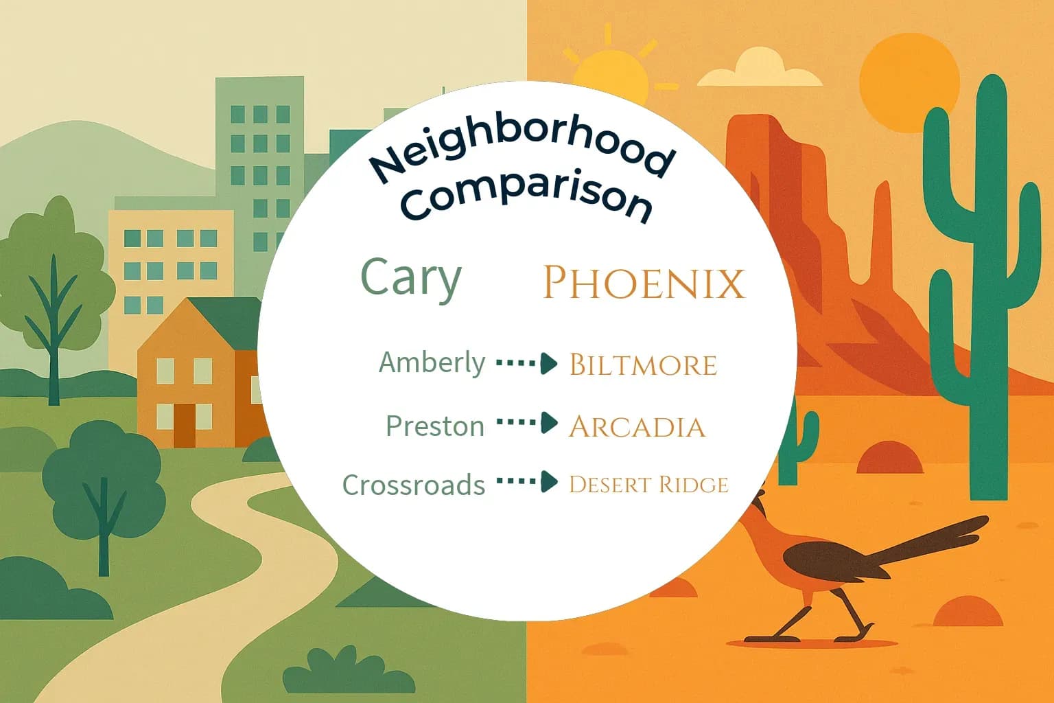 Cary vs Phoenix Neighborhood Comparison