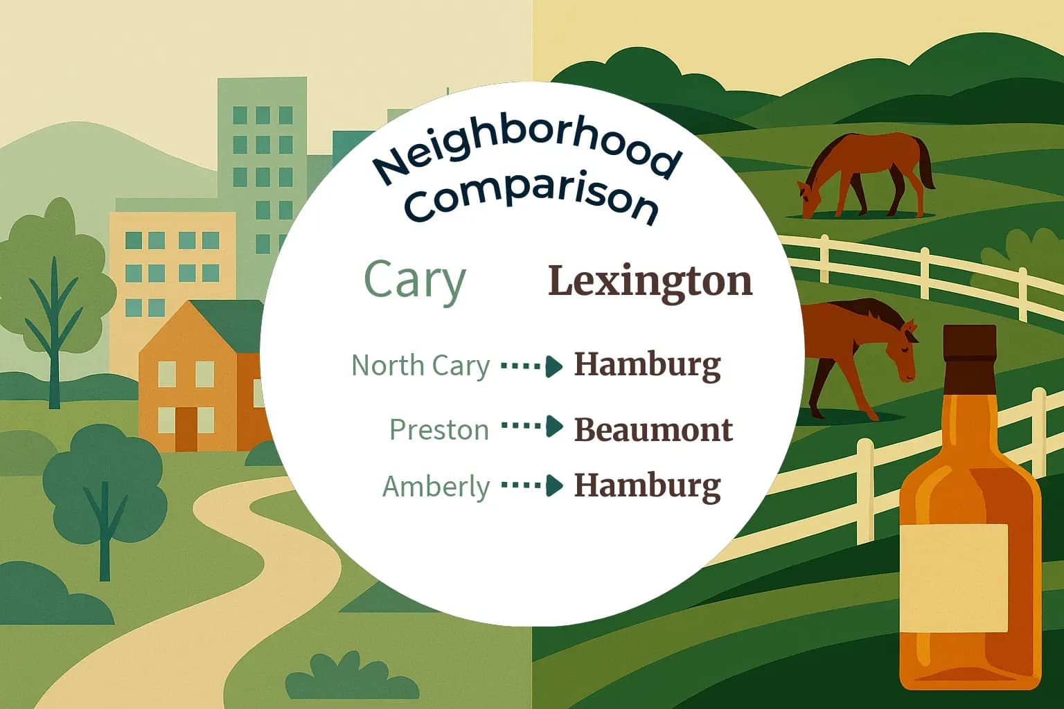 Cary vs Lexington Neighborhood Comparison