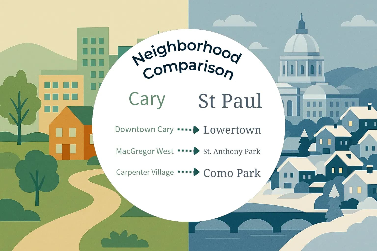 Cary vs St. Paul Neighborhood Comparison