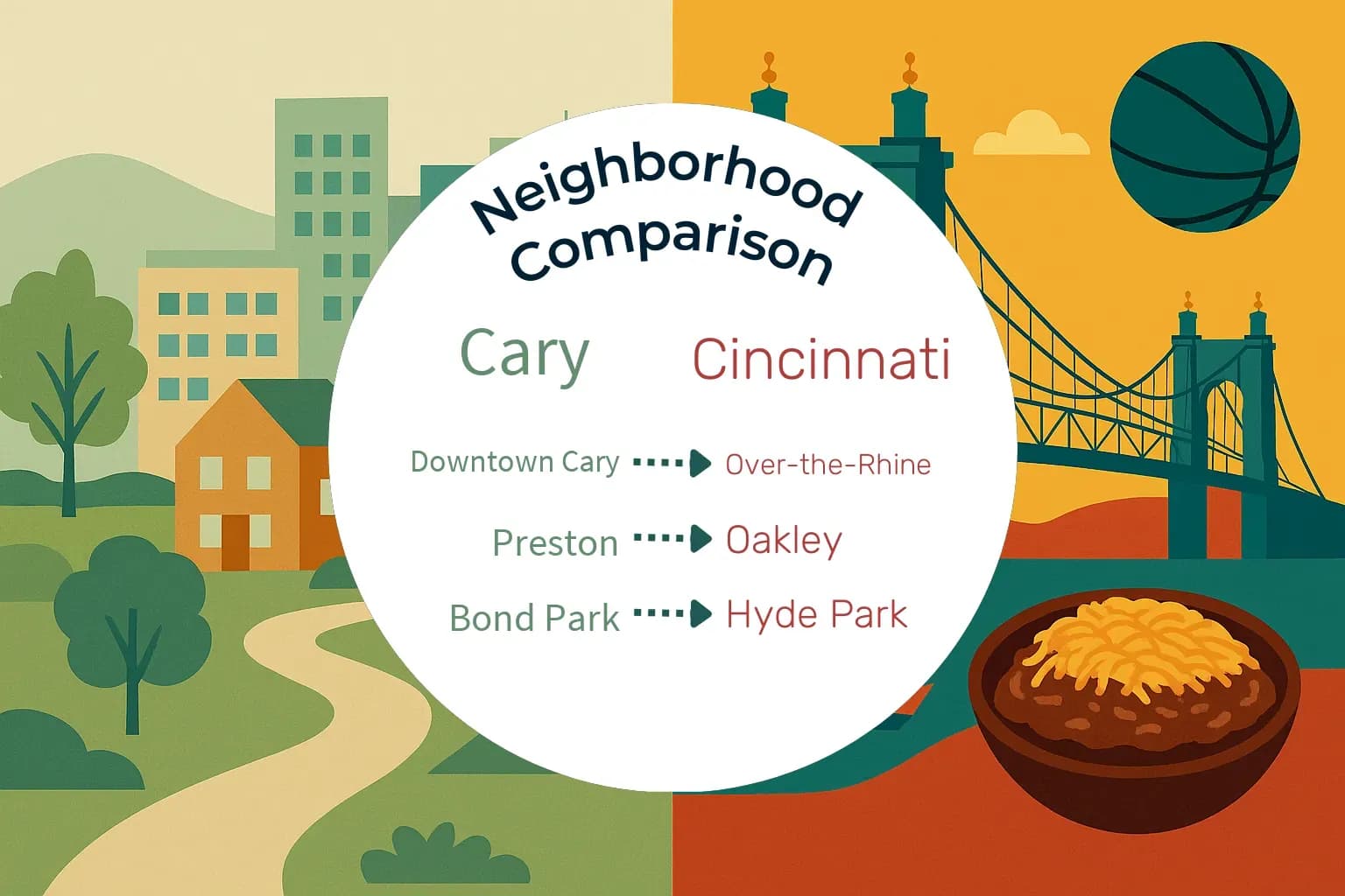 Cary vs Cincinnati Neighborhood Comparison