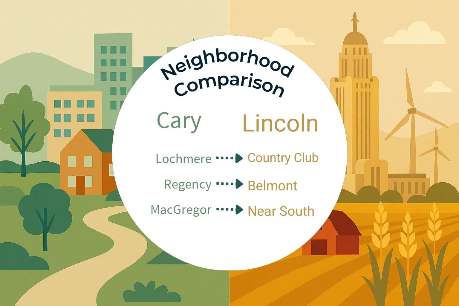 Cary vs Lincoln Neighborhood Comparison