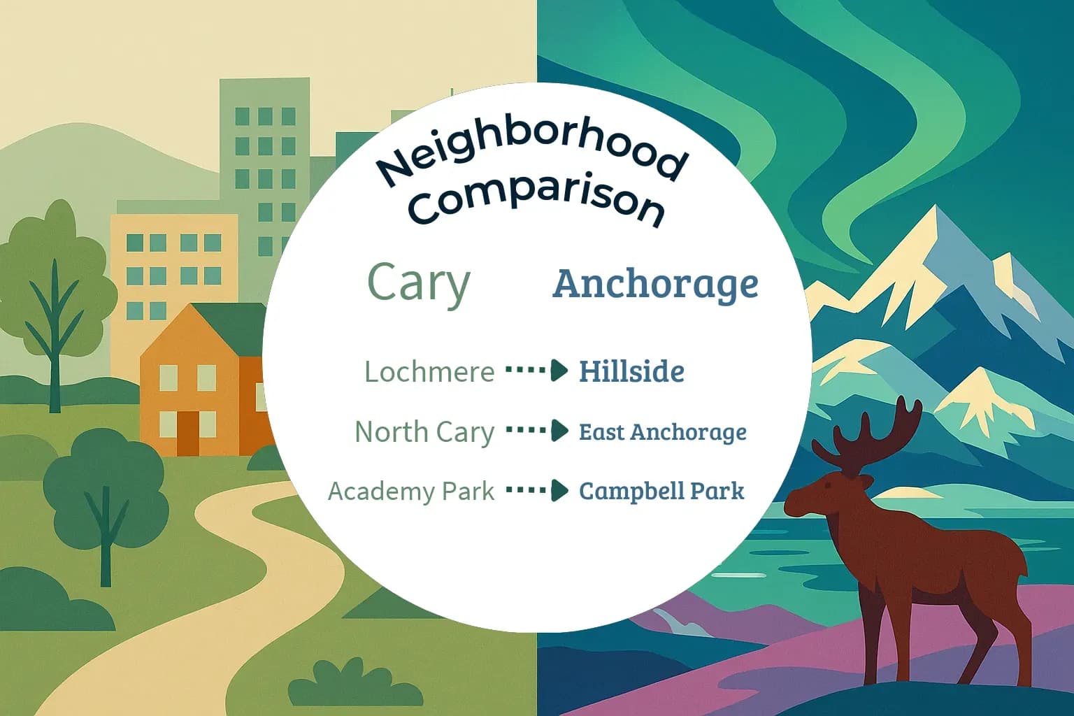 Cary vs Anchorage Neighborhood Comparison