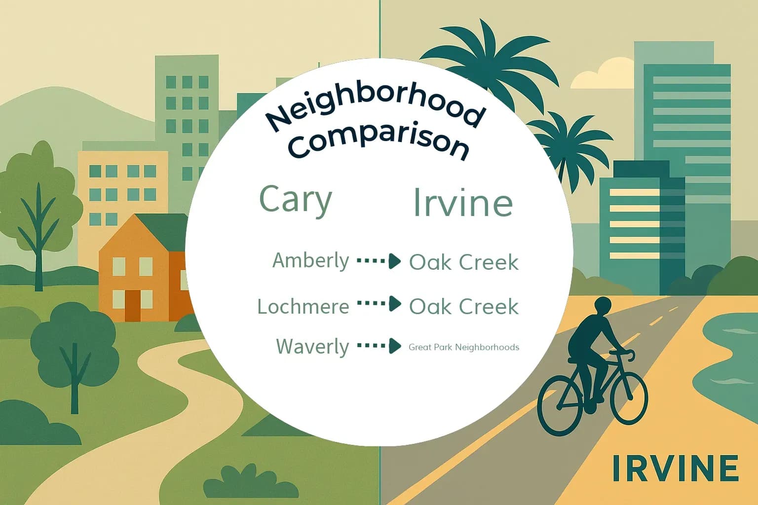 Cary vs Irvine Neighborhood Comparison