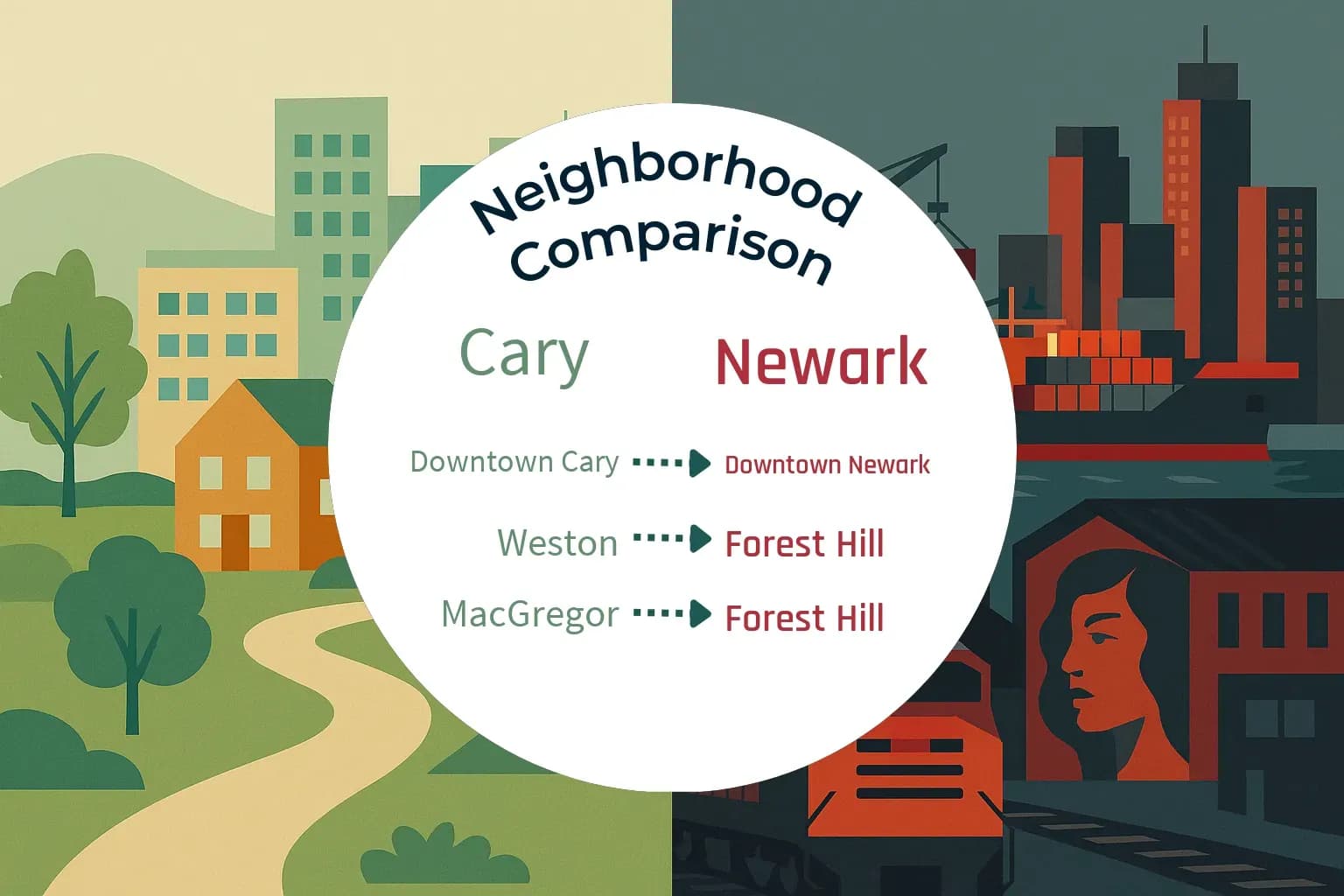 Cary vs Newark Neighborhood Comparison